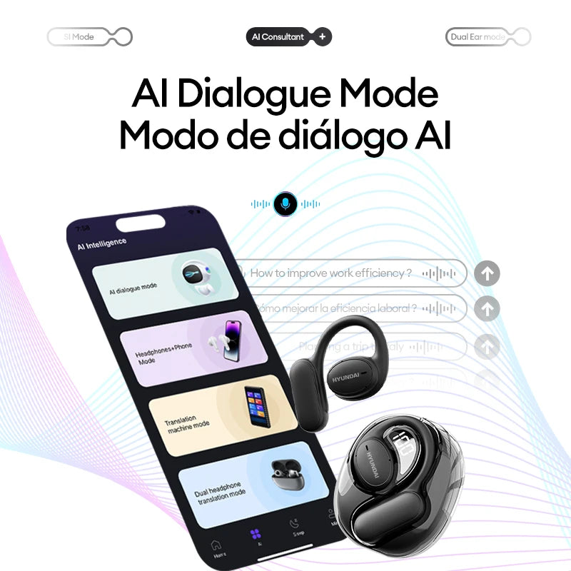 Choice HYUNDAI Openair5 AI Bluetooth Translation Earphones